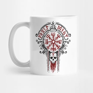 Viking vegvisir with runes Mug